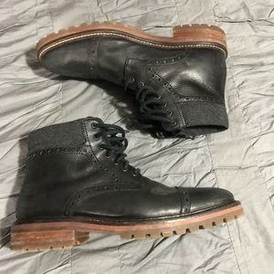 Black oxford boots